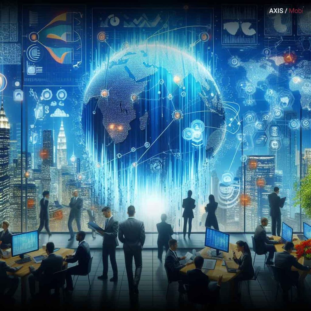 Futuristic cityscape symbolizing the future of data driven marketing.